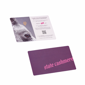 Carte de visite de remerciement avec insertion en papier bon marché de haute qualité personnalisée avec son propre logo - Product Image 2