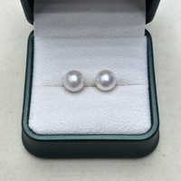 Perles Akoya d'eau de mer naturelles de 8-9 mm, effet miroir, parfaitement presque impeccables, blanc brillant, perles Zhuji fines en vrac pour la fabrication de bijoux