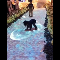 Projection interactive au sol de haute précision Migo pour les centres commerciaux, les restaurants et les musées, cérémonie de mariage