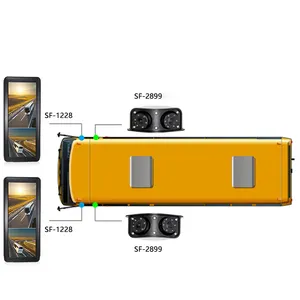 Monitor de espejo de 12,2 pulgadas, Retrovisor lateral de 1080P rurururuck ruamera ystem irror View earview ononitor