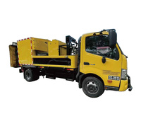 ENUO EAHB-SE1500 Chauffe-asphalte jaune monté sur camion pour la réparation de nids-de-poule, alimenté au propane, débit élevé de 1,3 m/min