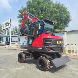 Mini Construção Nova Mini Escavadeira Escavadeira De Rodas 6 Ton Digger Rodas Escavadeira De Pneus Preço - Product Image 5