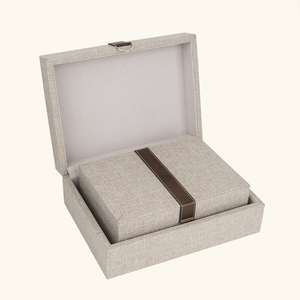 2PCS Caja de cuero Caja de regalo de madera Caja de embalaje de madera con certificado SABER - Product Image 2