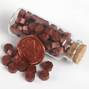 Cuentas de sello de cera de colores metálicos retro, lacre, botella de vidrio pequeña, cuentas de cera de sellado, oro rojo plateado, gran oferta - Product Image 2