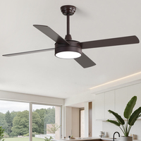 C011 Ventilateur de plafond DC 52 pouces avec kit d'éclairage avec télécommande Ventilateur de plafond 52 pouces avec kit d'éclairage