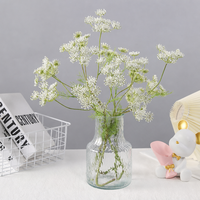 Petits bouquets de fleurs artificielles Bai Si Cao, accessoires de plantes vertes, fausses fleurs pour décoration de mariage et de fête, artisanat botanique artificiel