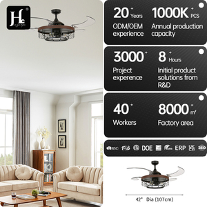 Ventilateur de plafond télescopique sans pales, design industriel, à économie d'énergie, moteur DC. - Product Image 4