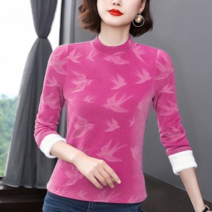Women's Thermal T-Shirt Fleece Lined Full Sleeve Warm Autumn Winter <b>Layering</b> <b>Top</b> Soft Knitwear - Product Image 1