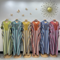 Vestido Kaftan Boubou Maxi de Gasa Estampado Antiarrugas Suave y Cómodo de Talla Grande para Mujer Africana, Estilo Casual de Verano 2026, para Club y Ropa Urbana