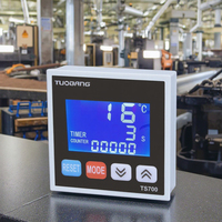 TUOBANG TS700 Pengontrol Suhu PID Layar LCD dengan Penghitung Waktu untuk Mesin Transfer Panas Industri 0-999 Termostat