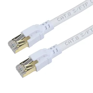 Kabel Jaringan Kecepatan Tinggi, Kabel Patch Ethernet SFTP Cat 8 Lan Komputer 1M Rj45 Cat8