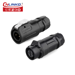 CNLINKO IP68 konektor dan soket M12, tahan air 2 Pin kekuatan bulat - Product Image 3