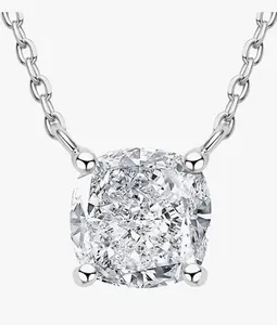 1 Carat Diamond Necklaces for Women | GH VS/SI Lab Grown Solitaire Diamond Necklace Pendants | Solid Gold Chain Included | Vari