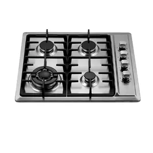 4 burner stainless steel cast iron grill electric ignition gas stove