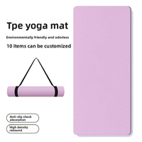 Tapis de yoga TPE écologique antidérapant 6 mm d'épaisseur, corde à sauter silencieuse personnalisée 185 cm, vente en gros XIAOAO XA002, absorption des chocs