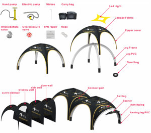 Tenda Gonfiabile Personalizzata CATC con Logo, Gazebo a Cupola 3x3 per Eventi, Sport Acquatici, Spiaggia e Promozioni - Product Image 5