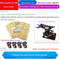 Kit de bras robotique en acrylique programmable pour Arduino STEM Robotics DIY avec points de montage de servo