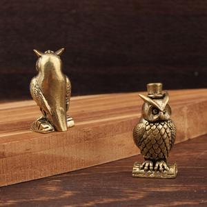 卸売 クリエイティブな小さな置物 フクロウ 真鍮製装飾 クリエイティブな小さな装飾工芸品 フクロウ 真鍮製置物 - Product Image 5