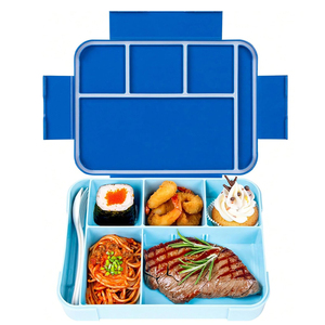 Boîte à lunch bento simple pour adultes et enfants, compatible micro-ondes, étanche, réutilisable, écologique, portable, sans danger pour les aliments - Product Image 1