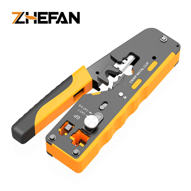 NEW Ethernet Rj 45 Pass Tools Wire Stripper Plier Crimp Network Cable Crimping Rj45 Cat5e Cat6 Crimper