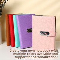 Carnet de notes A5 simple avec serrure, agenda créatif pour affaires, journal, coffret cadeau, impression de logo disponible en gros