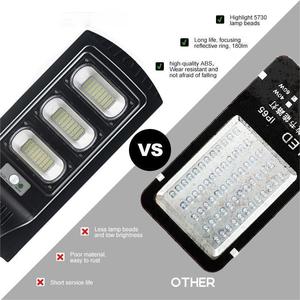 Dengan Remote Control baru lampu jalan Panel surya ABS 100W 200W 300W 400W 500W semua dalam satu Sensor Radar tahan air - Product Image 5