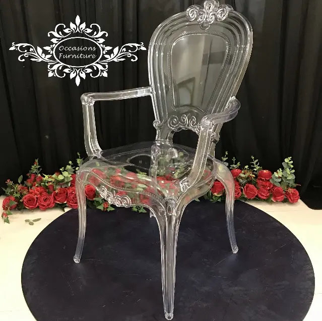 Harz Kunststoff klar Esszimmers tuhl Stapelbare Hochzeit Ghost Chairs Events Hotel Commercial Chairs Möbel