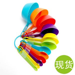 Colorful Plastic <b>Measuring</b> <b>Cups</b> And Spoons 12 Piece <b>Set</b> With Graduations For Baking And Cooking Reusable Kitchen Tools - Product Image 5
