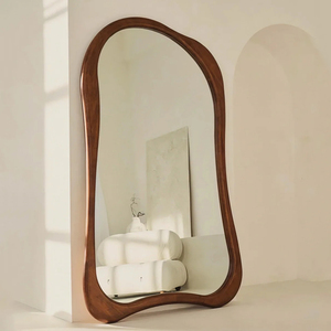 Kem lớn sàn gương tường đứng lớn Trang trí gỗ gương phòng khách đầy đủ chiều dài cơ thể lớn không thường xuyên sàn gương - Product Image 3