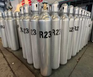 Cylindre de réfrigérant à très basse température vide ISO9809 150BAR 10L 12L sans soudure Freon <span class=keywords><strong>CHCl3</strong></span> R23 R116 R23 avec bouchon de valve et poignée - Product Image 3