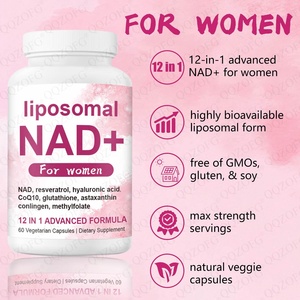 Capsules liposomales NAD pour femmes, marque privée OEM, CoQ10, glutathion, astaxanthine, 12-en-1, anti-âge, compléments alimentaires - Product Image 3