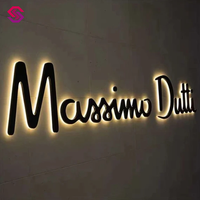 Huruf Neon LED 3D Custom dengan Lampu Latar, Tanda Baja Anti Karat dengan Strip LED, Garansi 3 Tahun untuk Penerangan Eksterior Perusahaan Otomotif