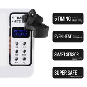 Lampe <span class=keywords><strong>à</strong></span> ongles SUN KM T9 96W avec support pour téléphone et repose-mains, 78 perles LED, double source lumineuse, 5 modes de minuterie, séchage rapide - Product Image 6