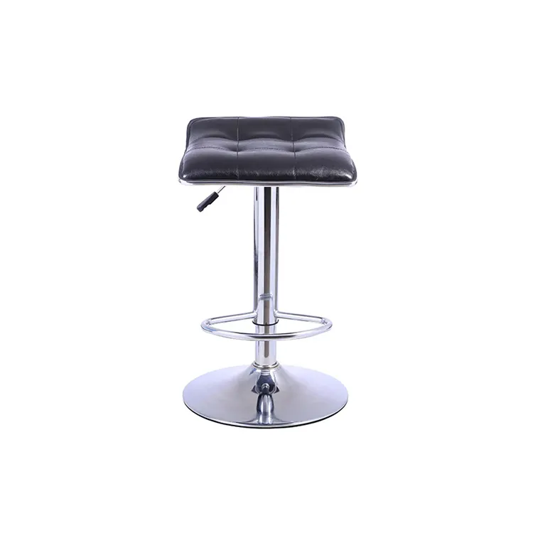 Top Grade Modern Pu Seat Adjustable High Metal Bar Stool for Kitchen Accept Customize Color