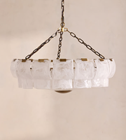 Lustre créatif en fer forgé, luminaire moderne pour plafond avec finition dorée, LED à intensité variable, lumière blanc chaud pour salon