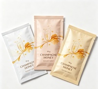 Sachets en plastique recyclables avec logo personnalisé, pelliculage mat, lignes de déchirement, petits sachets pour échantillons de miel