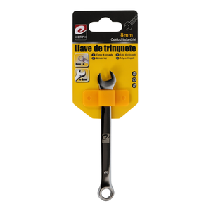 Chiave a doppio uso Erpsl con nervature piatte, 8 mm, finitura a specchio, cromata, confezione da 12 pezzi - Product Image 1