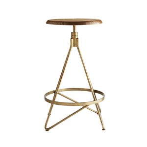 Ergonomic <b>Swivel</b> <b>Bar</b> <b>Stool</b> with Metal Wire Legs and Wooden Top Versatile Seating Home Decor <b>Bar</b> and Pub Counter Height Modern - Product Image 1