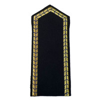 Epaulet Bahu Persegi Panjang Kain Berkualitas Tinggi Bordir Kustom Desain 3D Lencana Logam Kuningan Tenun Dekorasi Warna Kustom Peniti Pengaman