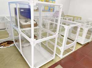 Corralito para Mascotas Moderno, Transparente y Seguro, Móvil, de 40 cm para Uso en Interiores con Perros Pequeños - Product Image 6