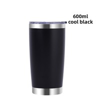 Vaso Térmico de Acero Inoxidable con Aislamiento al Vacío de 20 oz, Acabado con Recubrimiento de Plástico, Vaso de Regalo para Cerveza; Artículos para Bebidas