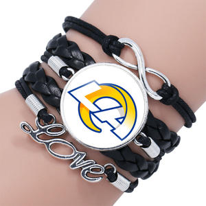 Bracelets NFL en cuir PU personnalisés avec logo privé, design sur mesure, 32 équipes de football américaines, vente en gros - Product Image 4