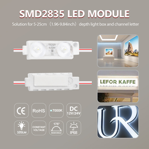 โมดูล LED สีขาว DC ราคาส่ง ถูก กันน้ำ ขนาดเล็ก 2 หัวฉีด โมดูลบาง IP68 กำลังไฟ 0.72W 7000K สำหรับป้ายไฟแบ็คไลท์ - Product Image 4