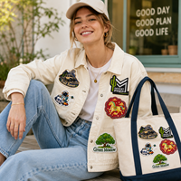 Écusson brodé personnalisé, motif nature extérieure, à coudre ou thermocollant, pour vestes, sacs, chapeaux, OEM ODM, approvisionnement en gros stable