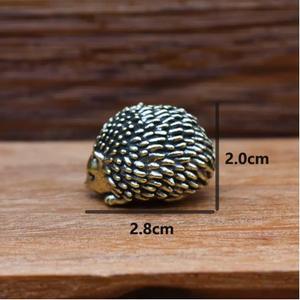 Adornos de Cobre Sólido al por Mayor, Mini Erizo Creativo Retro, Mascota de Té, Bronce Antiguo, Tallado a Mano, Regalo Artesanal - Product Image 5