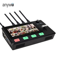 Mezclador de Video Anywii, Sistema de Conferencia de Audio, Pantalla LCD de 5.5 Pulgadas, 4 Canales para 1080p 60FPS, USB3.0, Control IP PTZ