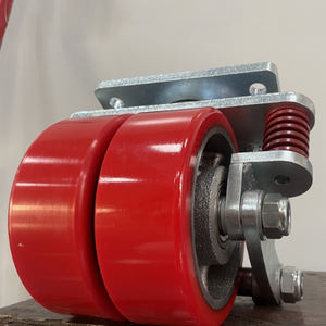 Roue pivotante extra résistante, capacité de charge de 1 tonne, roue pivotante de 100 mm de large avec ressort - Product Image 3