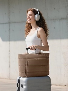 Borsa Tote Imbottita RTS per Donne, Borsa da Lavoro Leggera, Borsa a Tracolla, Borsa per Computer da 15.6 Pollici, Regalo Ideale per Signore, Marrone - Product Image 2