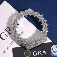 Dropshipping Spiked Thorn CZ-Intarsien Messing Uhrenlünette HHMWP008 Luxus Uhrengehäuse Umweltfreundlich Recycelt Kundenspezifisch Online-Wiederverkäufer