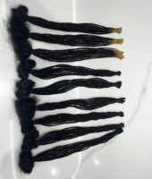 All'ingrosso Afro crespo ricci uncinetto estensioni dei capelli fatti a mano naturale nero Locs senza soluzione di continuità 0.2cm uncinetto Micro Dreadlocks
